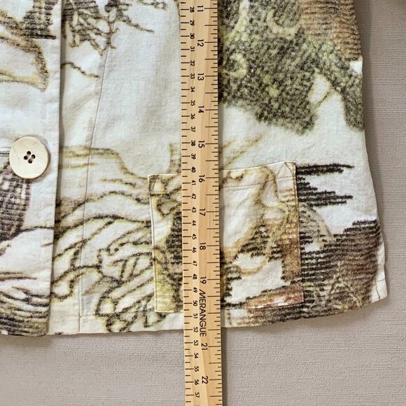 Linda Lundstrom Lightweight Jacket Crop Button Up Floral Coastal Mediterranean - Picture 16 of 16